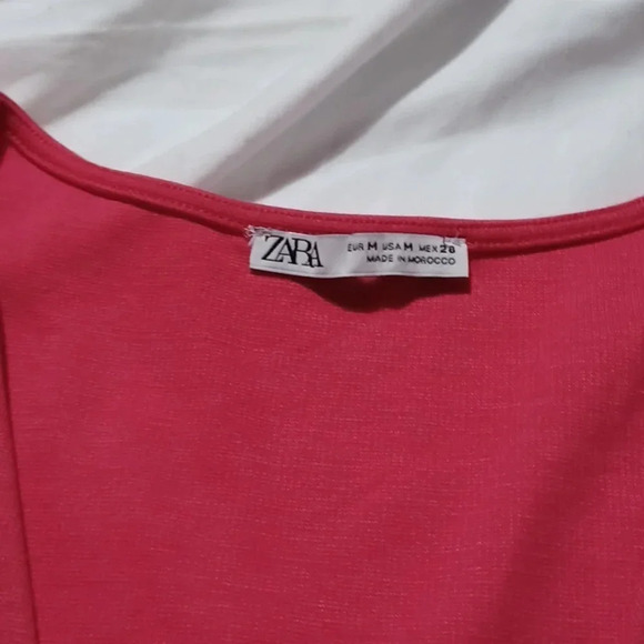 Zara Pink v-neck dress - Picture 3 of 9